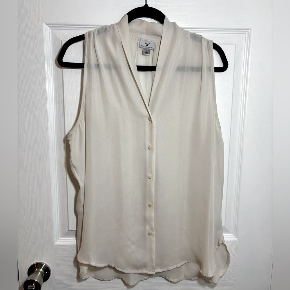 Sheer, Cream Blouse